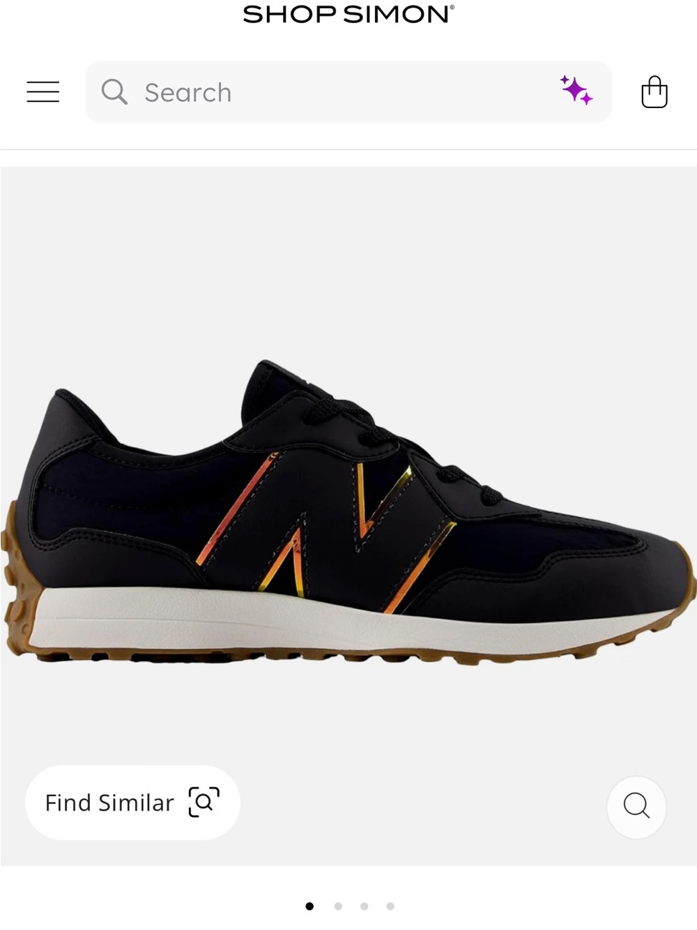 New Balance 327 Black Metallic Orange Unisex Mens 5.5 / Women 7 - Picture 6 of 6